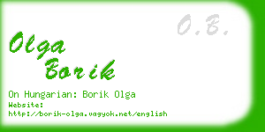 olga borik business card